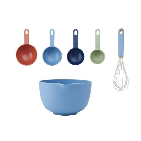 New: 6Pc Beautiful by Drew Kitchen Baking Set-Blue - Picture 3 of 5